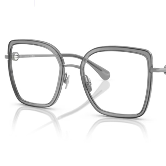 Chanel CH2222 108 54 Silver Crystal grey Large Square Metal Eyeglasses Frame - Picture 2 of 5